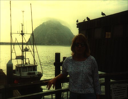 Aunt Pam at Morro Bay Harbor