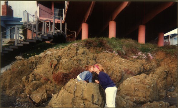 Pat and Chloe Kissin at a Nearby beach